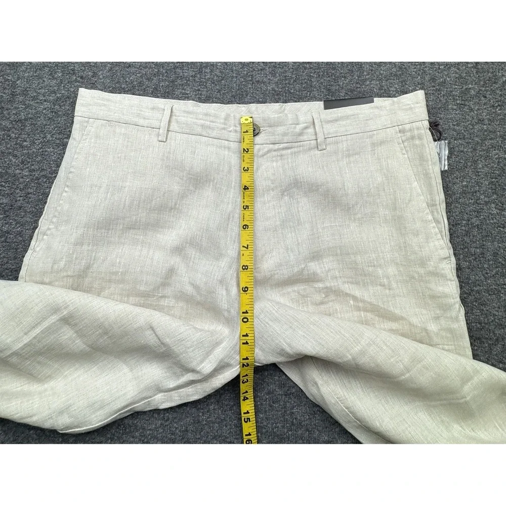 Tasso Elba Island Pants 100% linen straight leg 36x30 New Beige Wedding Beach